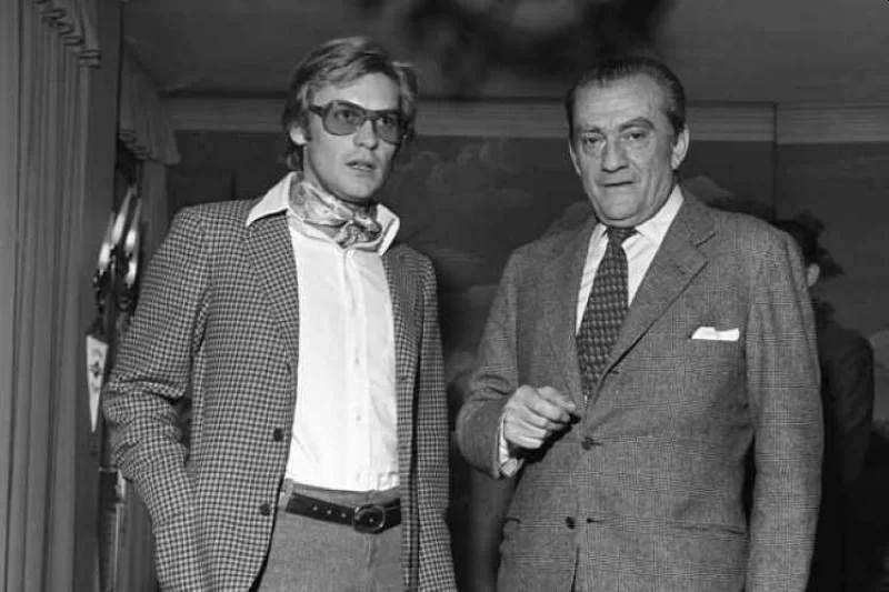 Helmut Berger y Luchino Visconti