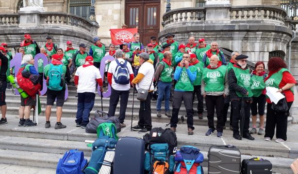 Caminata por las pensiones: jubilados vascos marchan hacia Vitoria, donde se manifestarán el 25