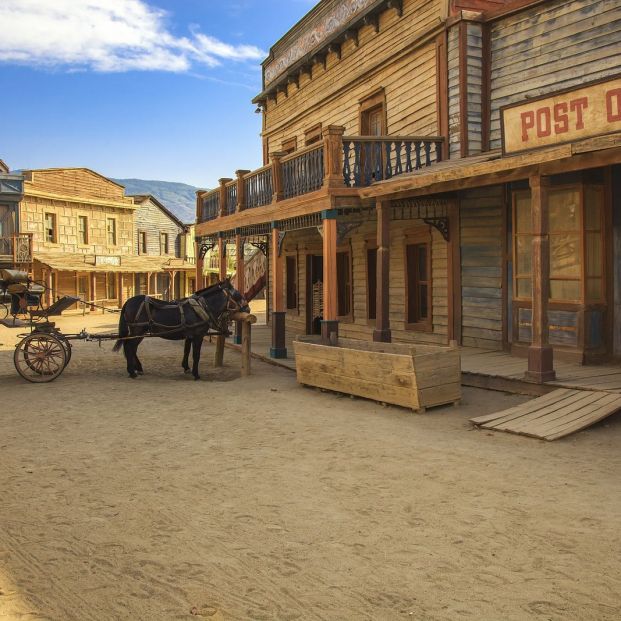 Ciudad del oeste americano en el Desierto de Tabernas en Almería