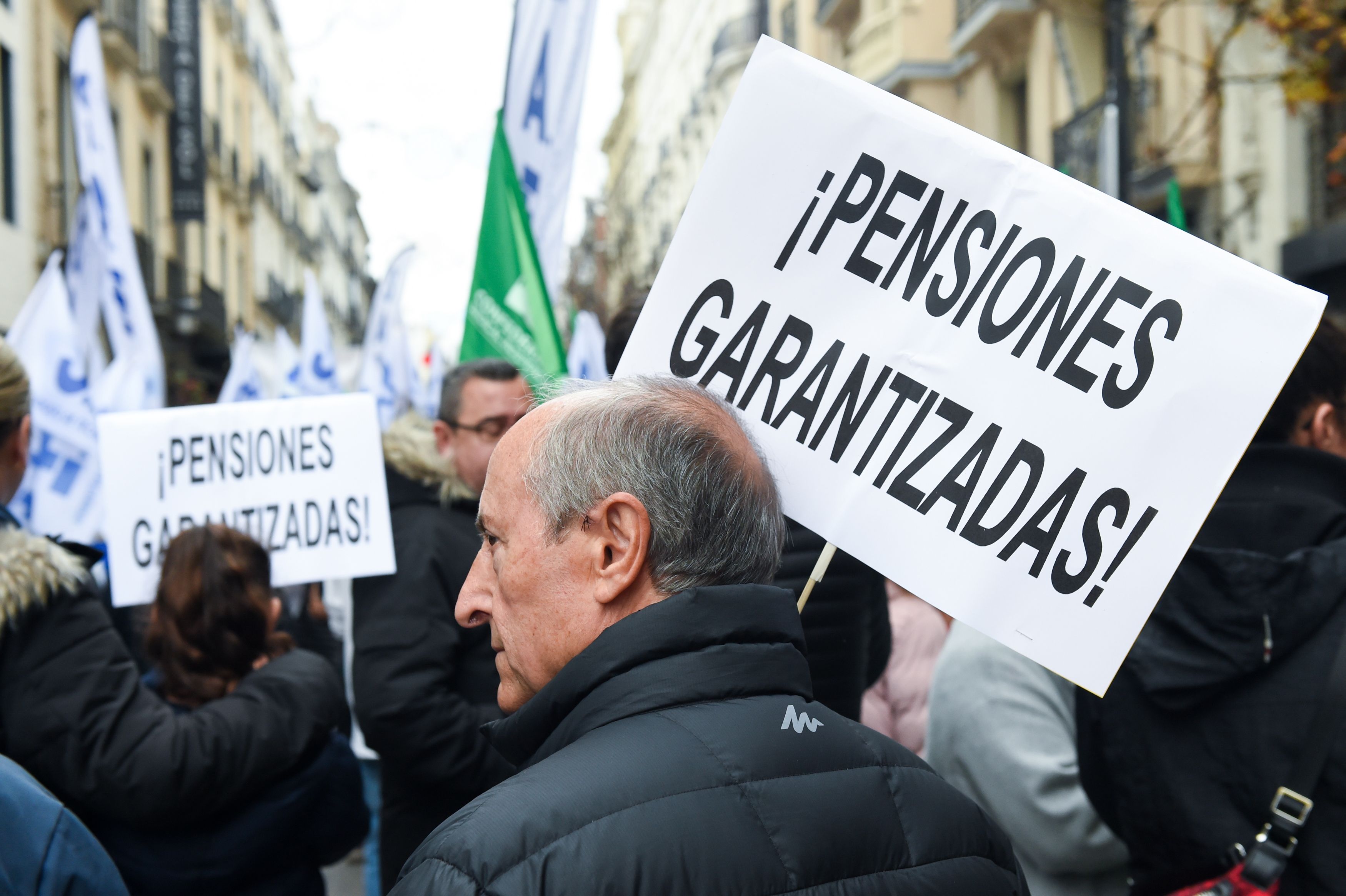 Protesta en favor de las pensiones