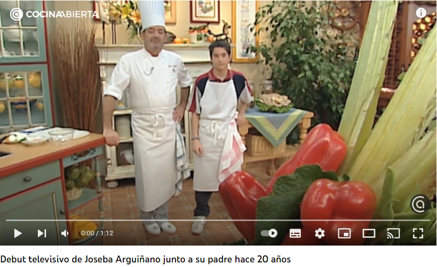 Debut televisivo de Joseba Arguiñano junto a su padre hace 20 años