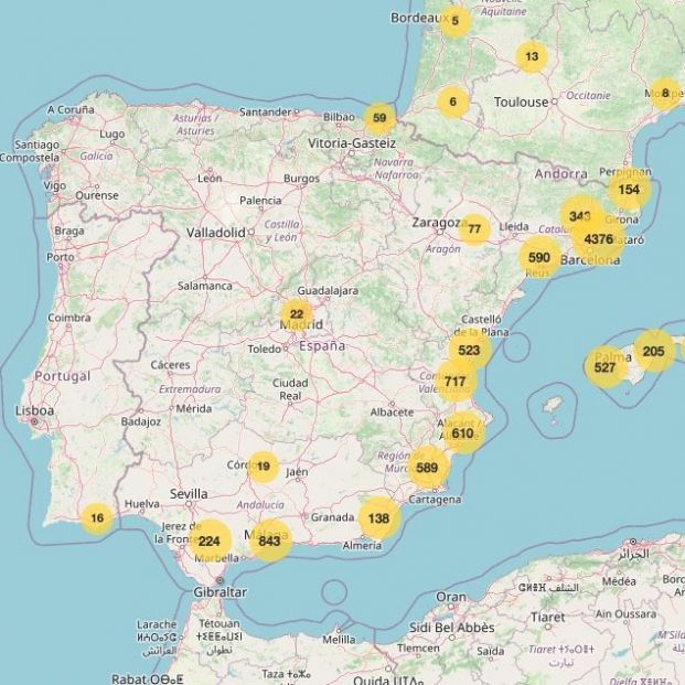 El mapa que alerta de los mosquitos tigre detectados en España