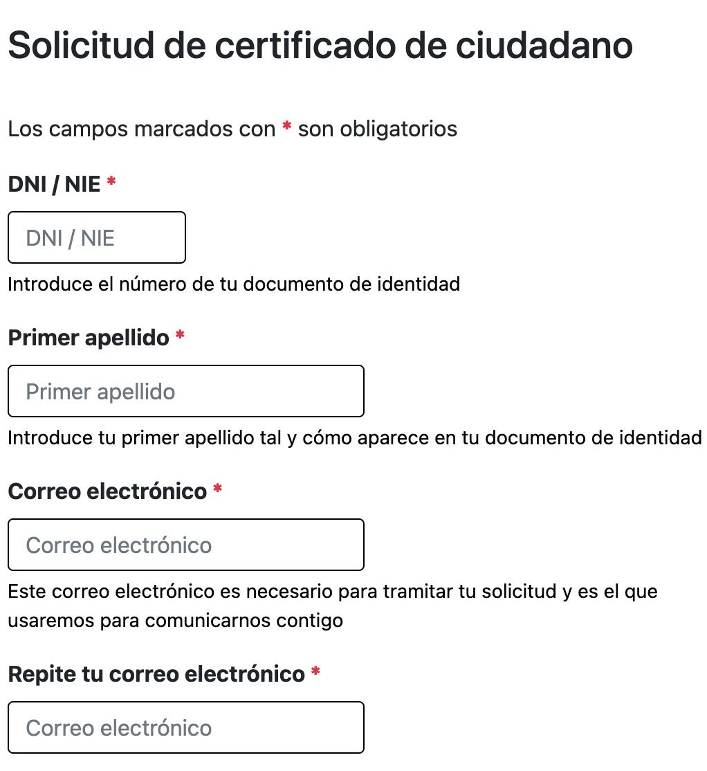 solicitar certificado