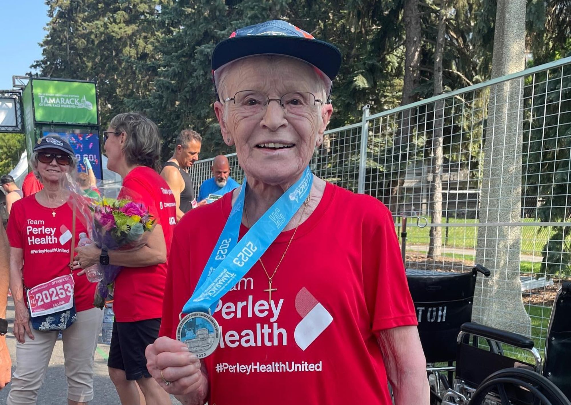 La canadiense Rejeanne bate el récord mundial de 5K a los 96 años: "Estoy orgullosa". Foto: Facebook