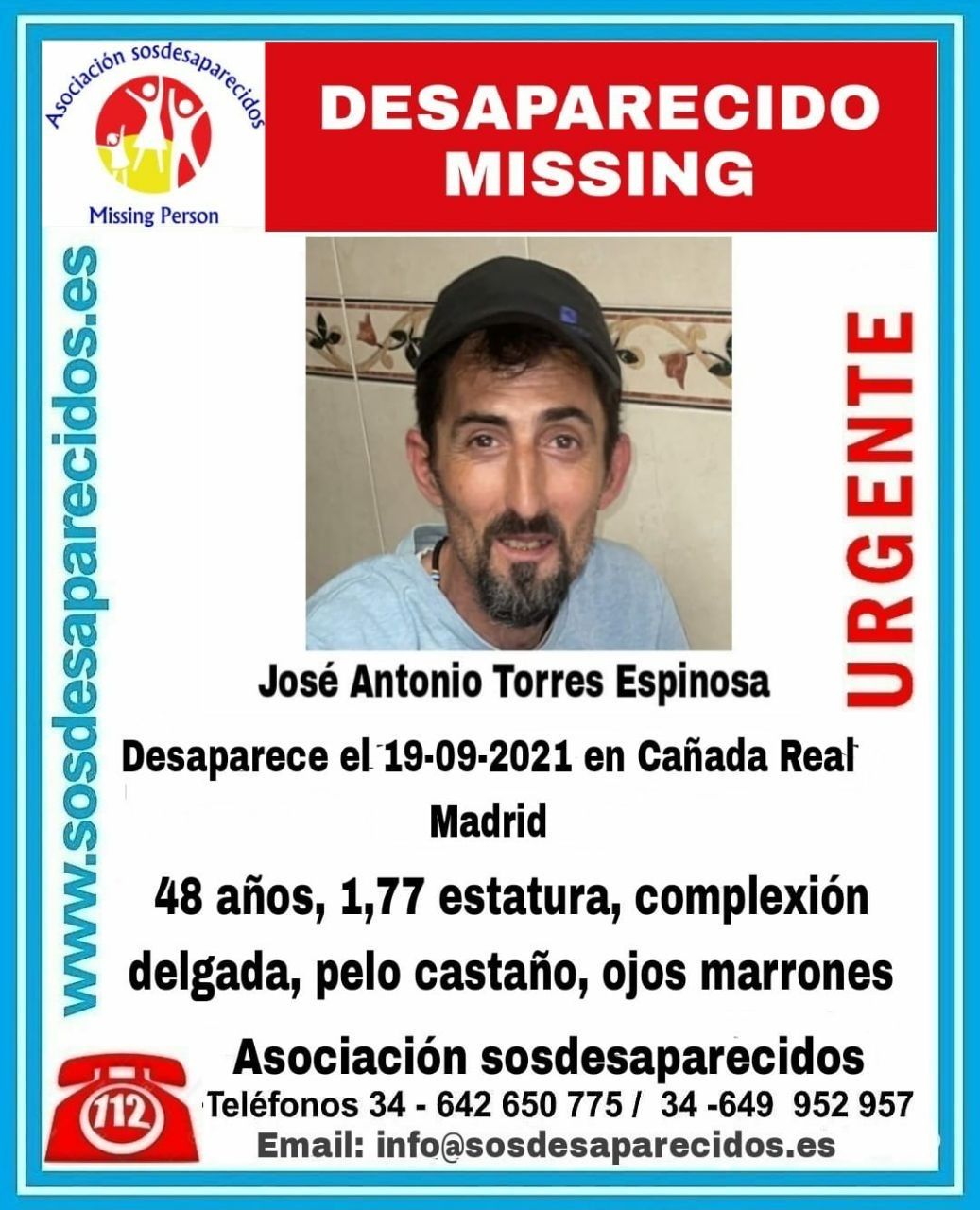 EuropaPress 4697615 piden ayuda encontrar jose antonio torres guipuzcoano desaparecido hace ano