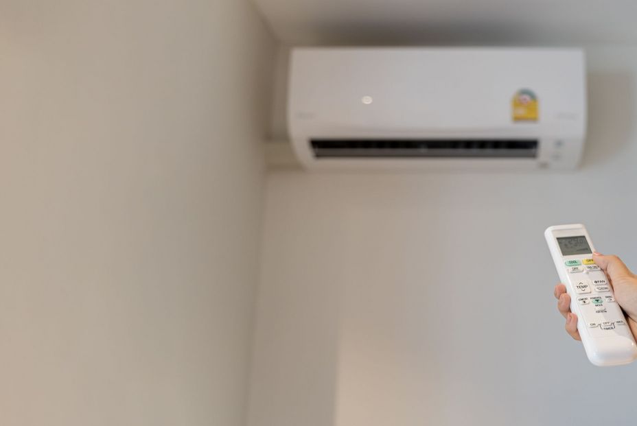 bigstock The White Air Conditioner Remo 477201885