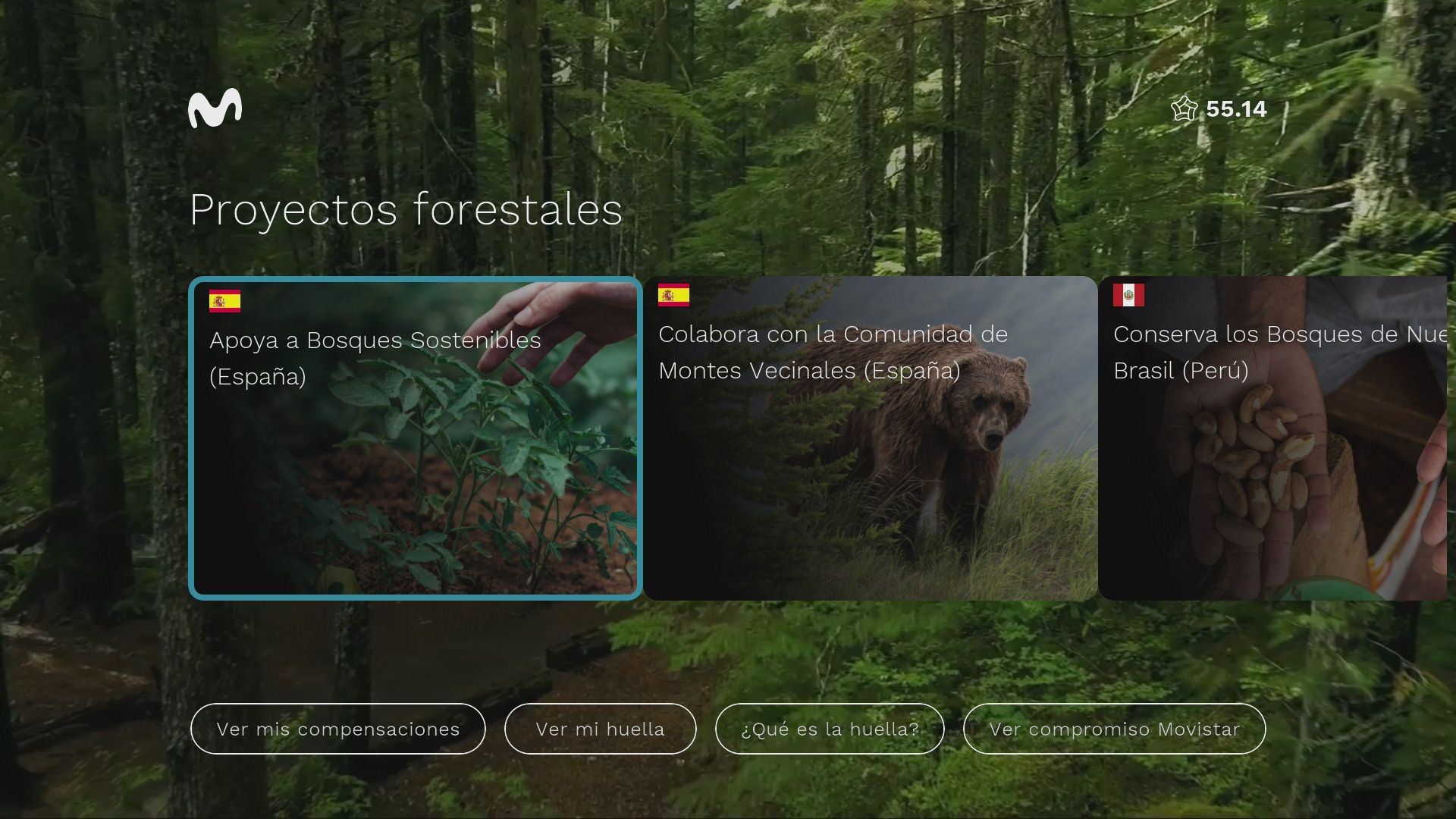 Movistar Plus+ ofrece compensar la huella de carbono a sus clientes en una nueva living app