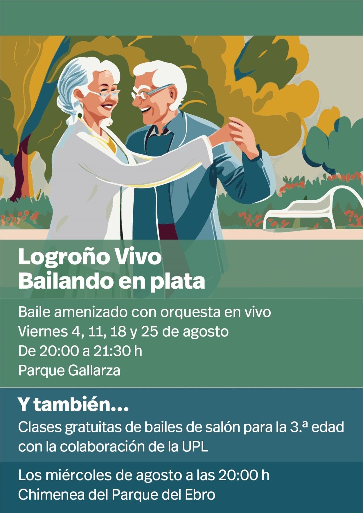 'Bailando en Plata': clases de baile y verbenas para los mayores de Logroño