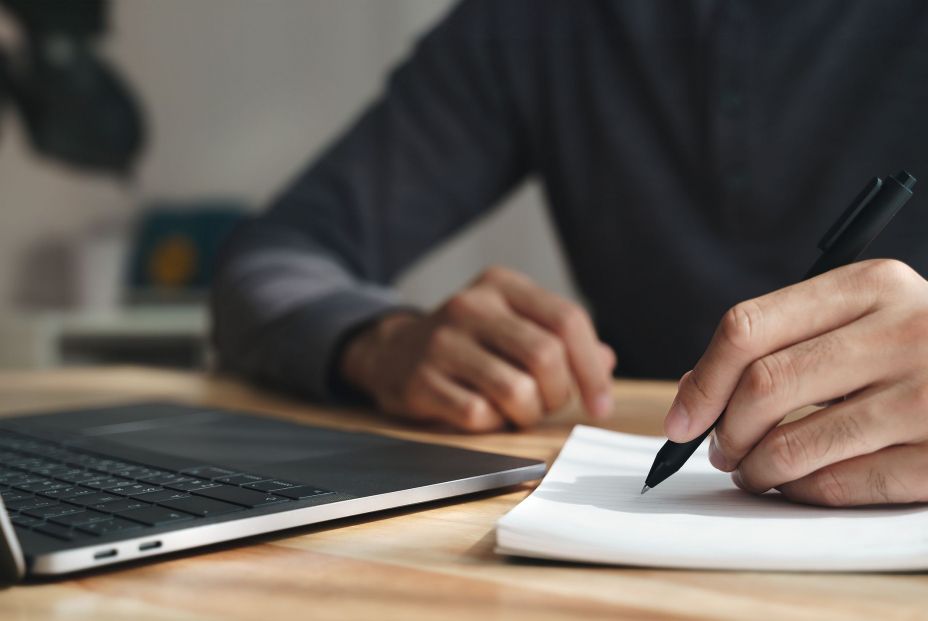 bigstock Left Handed Man Writes In A No 477334017 bigstock Left Handed Man Writes In A No 477334017