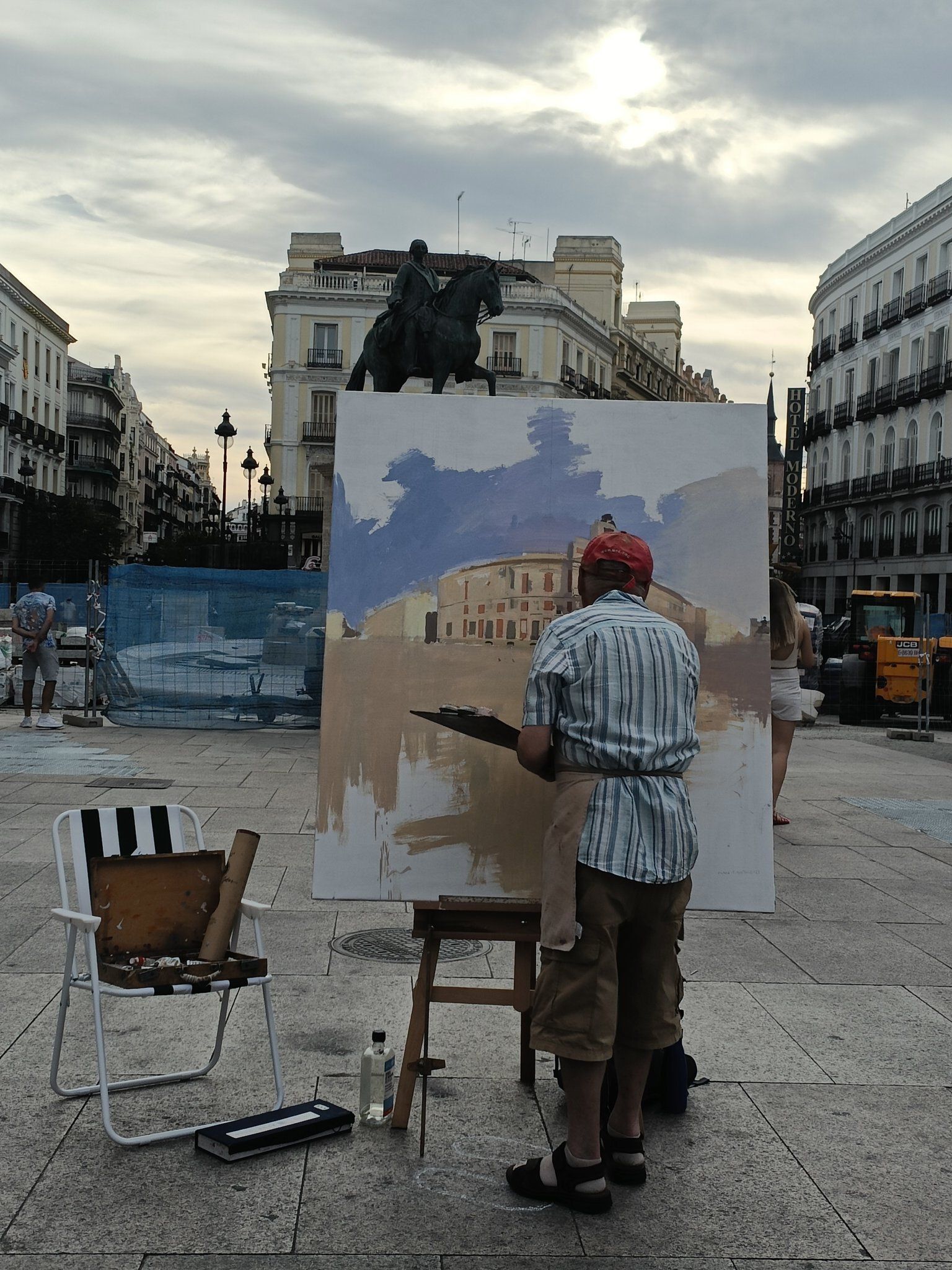 Antonio López vuelve a pintar en la Puerta del Sol