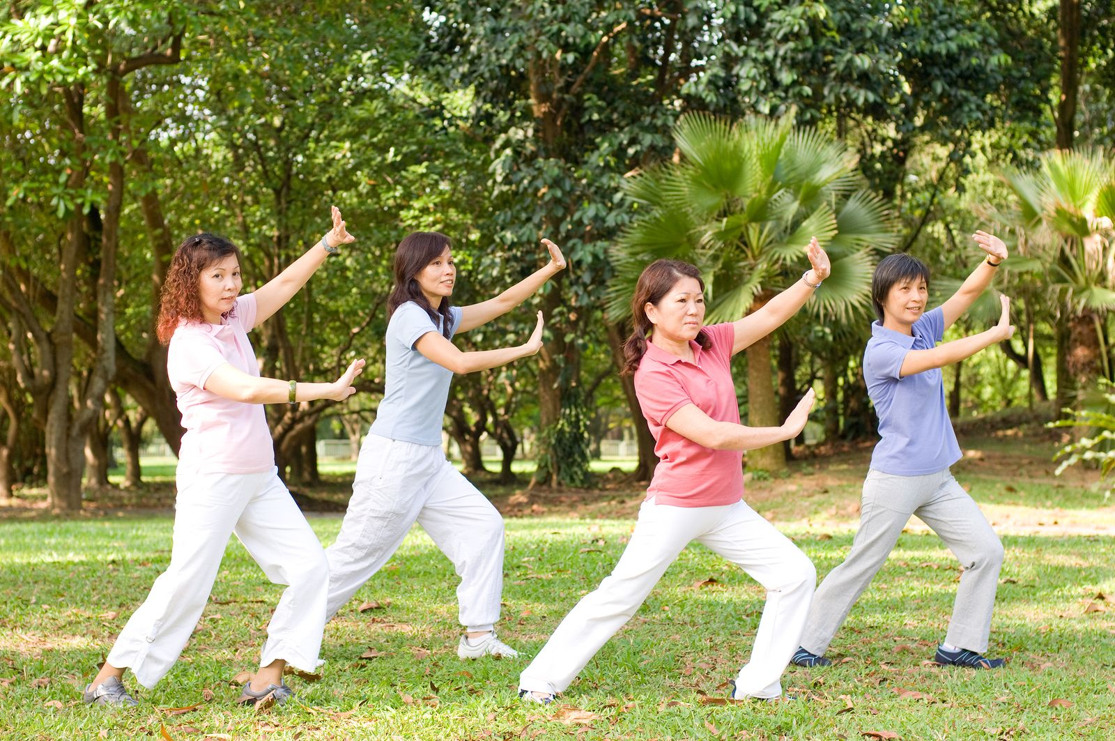 Personas practicando tai chi