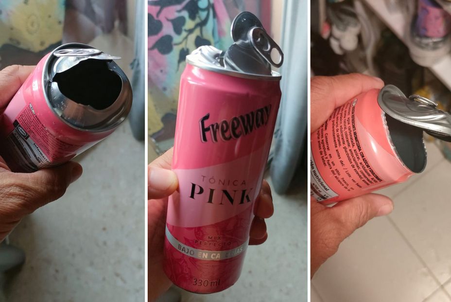 FACUA recibe reportes de cinco estallidos de latas de tónica Freeway Pink de Lidl