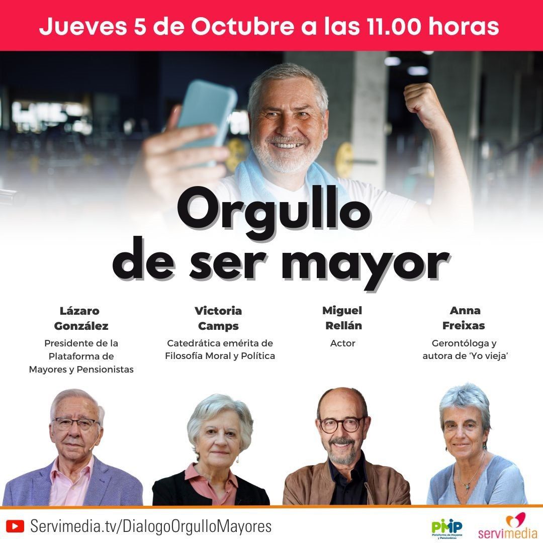 Cartel del diálogo Orgullo de ser mayor