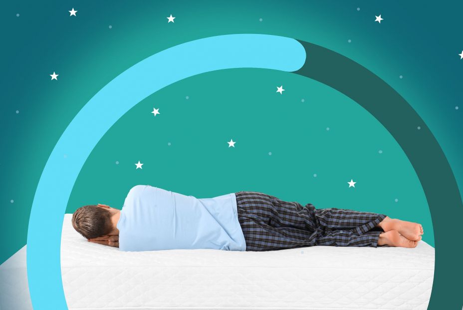 bigstock Young Man Sleeping On Mattress 455083161