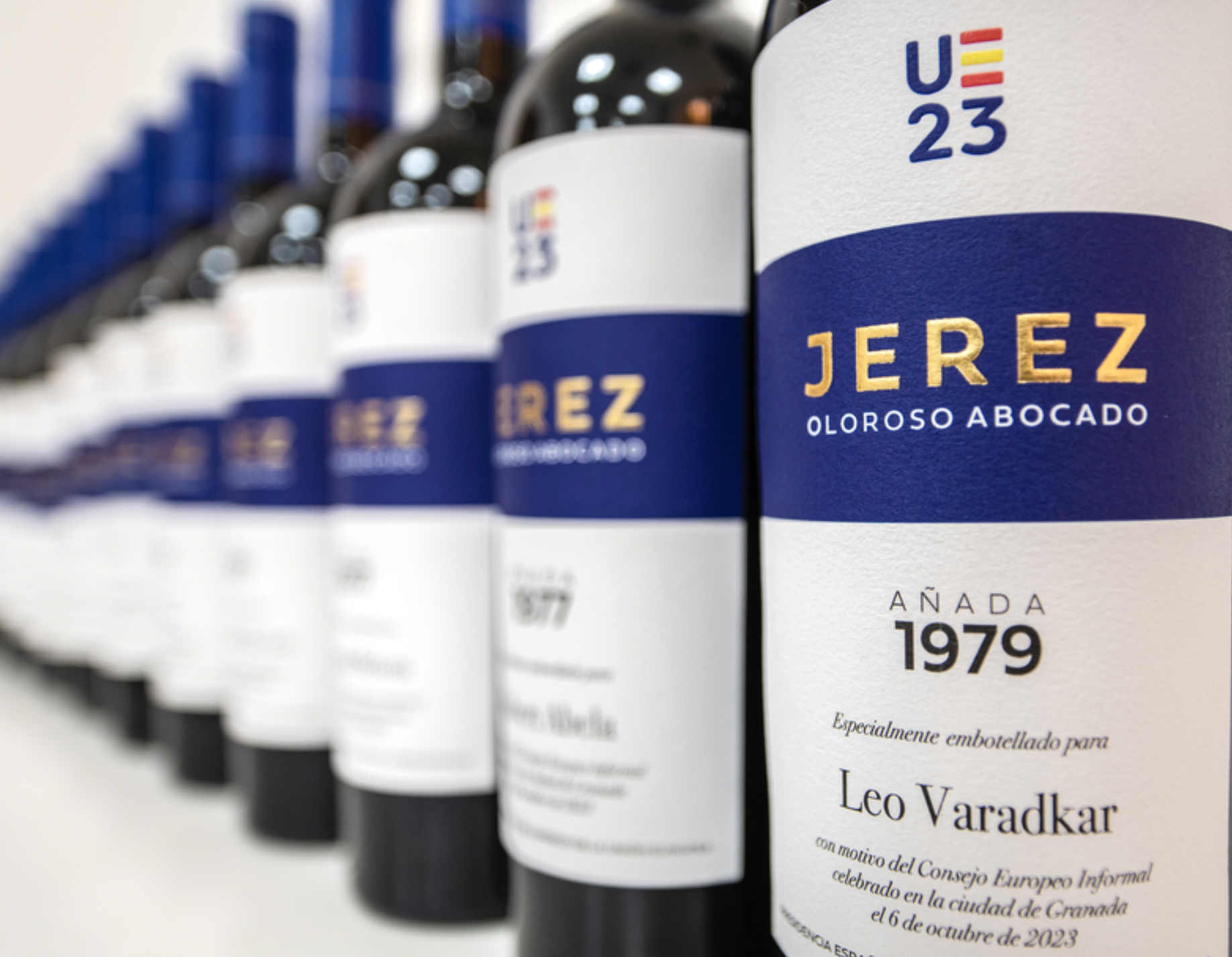 España regala vino de Jerez personalizado a los líderes europeos