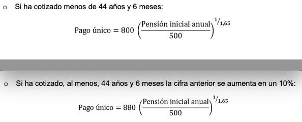 incentivos demorada cantidad a tanto alzado