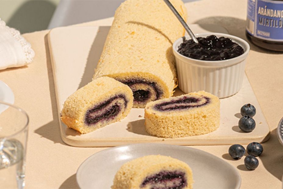 Receta rollo de mermelada de arándanos Receta rollo de mermelada de arándanos