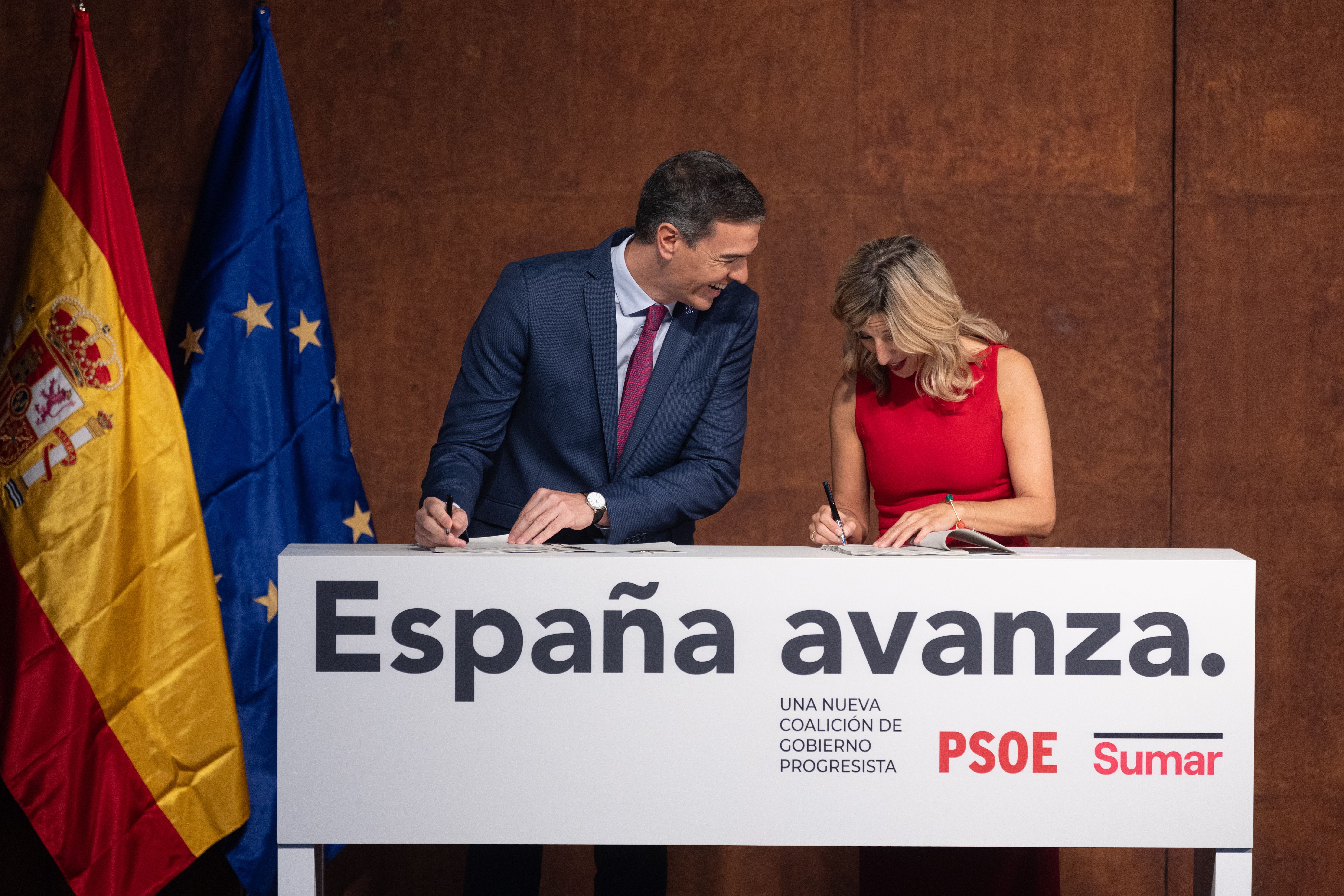 Las medidas del acuerdo PSOE-Sumar: de la reducción de la jornada laboral a la subida de pensiones
