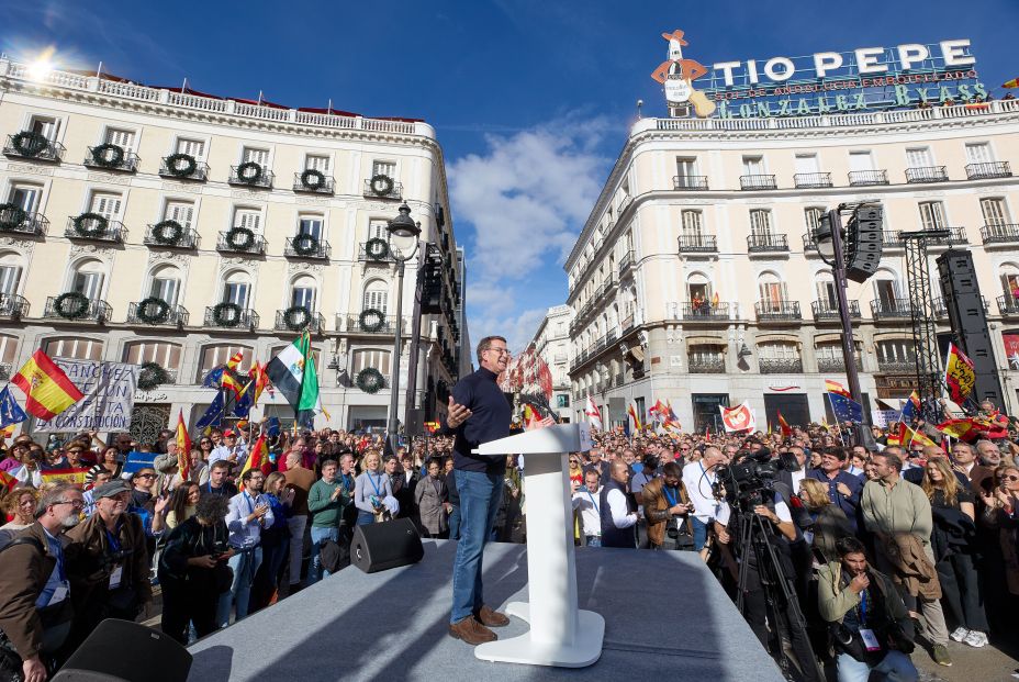 EuropaPress 5571224 presidente pp alberto nunez feijoo interviene manifestacion contra amnistia