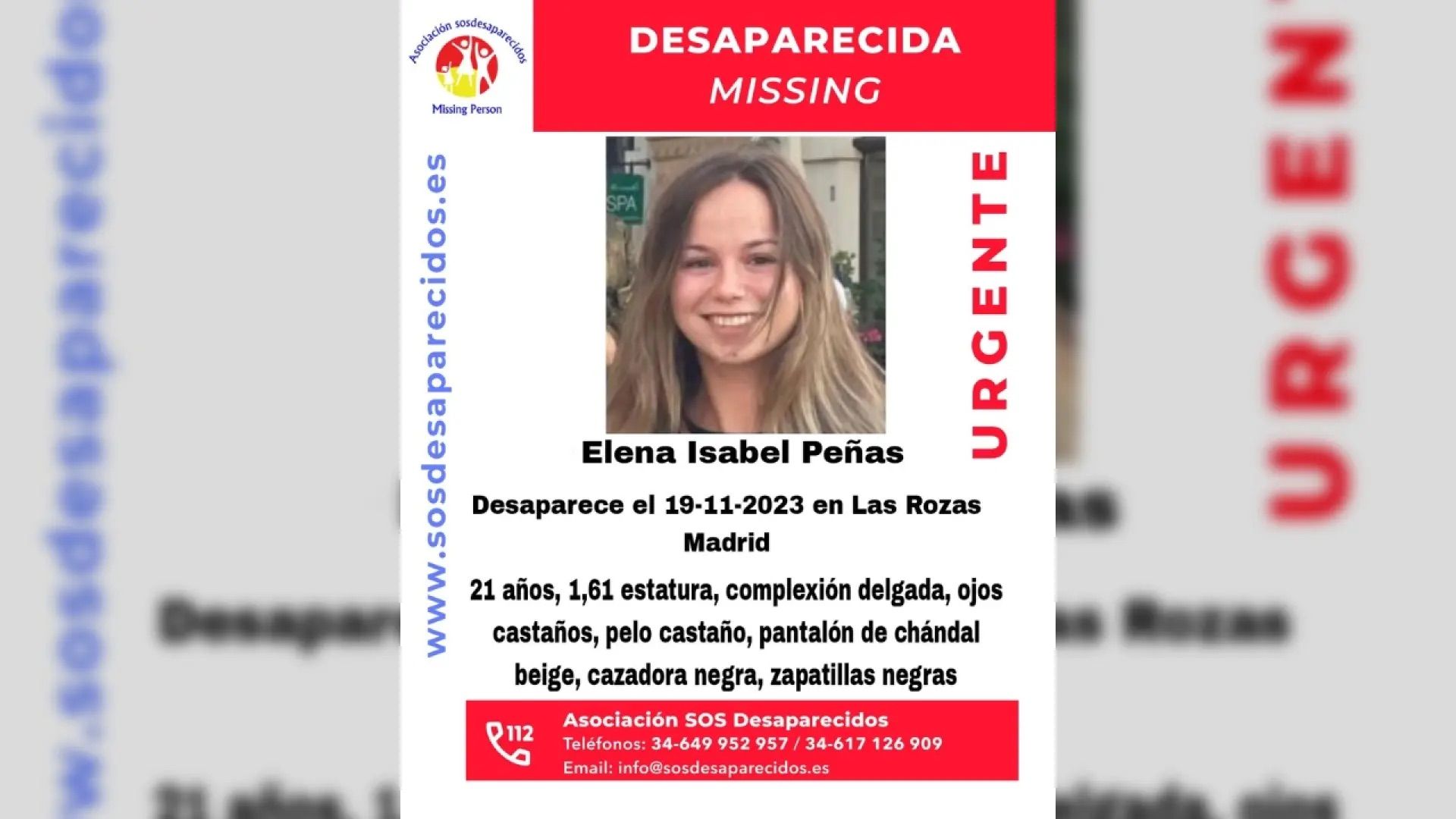 Encuentran en un embalse el cadáver de Elena Peñas, la joven de 21 años desparecida en Madrid