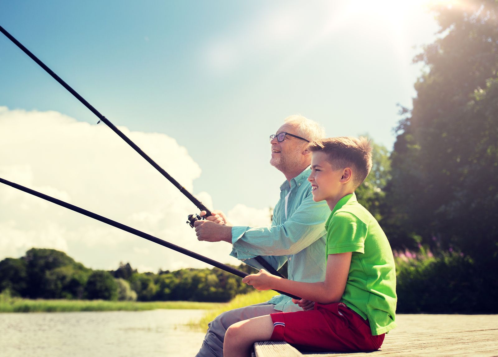 Consejos para enseñar a pescar a tu nieto