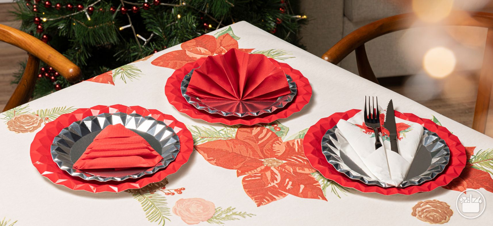 Tres ideas creativas para doblar tus servilletas estas Navidades Tres ideas creativas para doblar tus servilletas estas Navidades