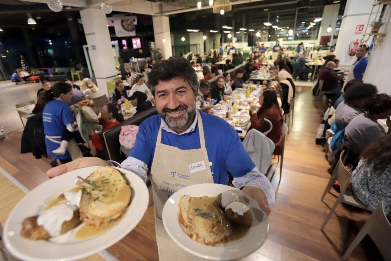 Cena solidaria contra la soledad de Fundación Telefónica, Mensajeros de la Paz y Down Madrid