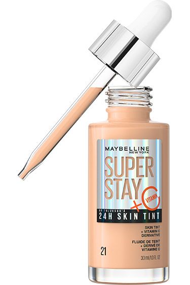 Base de maquillaje ‘Superstay Skin Tint’, enriquecida con vitamina C y pigmentos efectos ‘segunda piel’. De Maybelline New York (11,99 €).