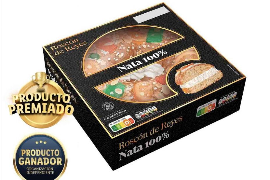 Roscón con nata de Lidl 