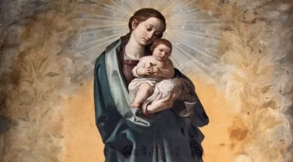La 'Inmaculada con el niño', obra atribuida a Velázquez.PARROQUIA DE SANTA MARÍA MAGDALENA