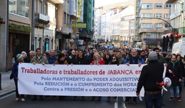 Los empleados de Abanca, en pie de guerra contra la entidad.Foto: EuropaPress