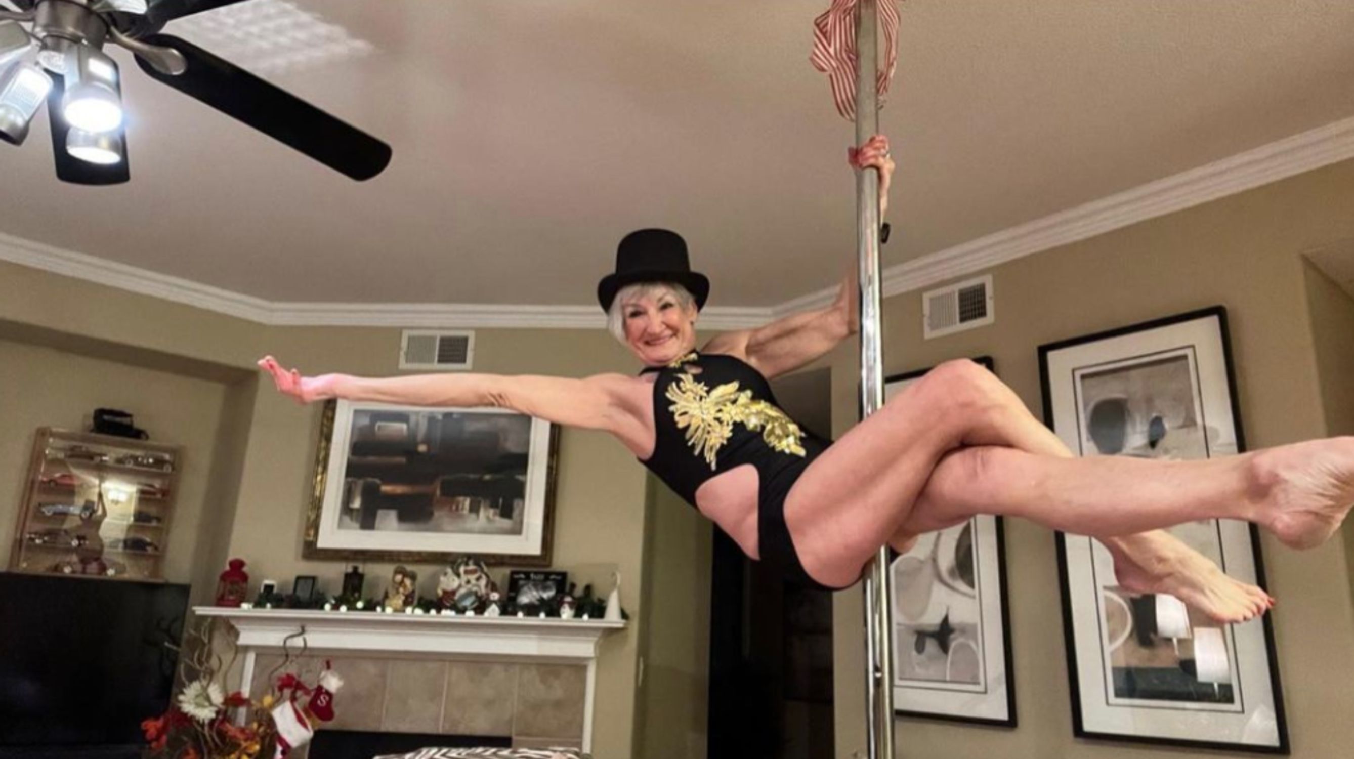 Una mujer de 75 años cumple su sueño y se convierte en bailarina de pole dance: "Intento inspirar". Foto: Instagram