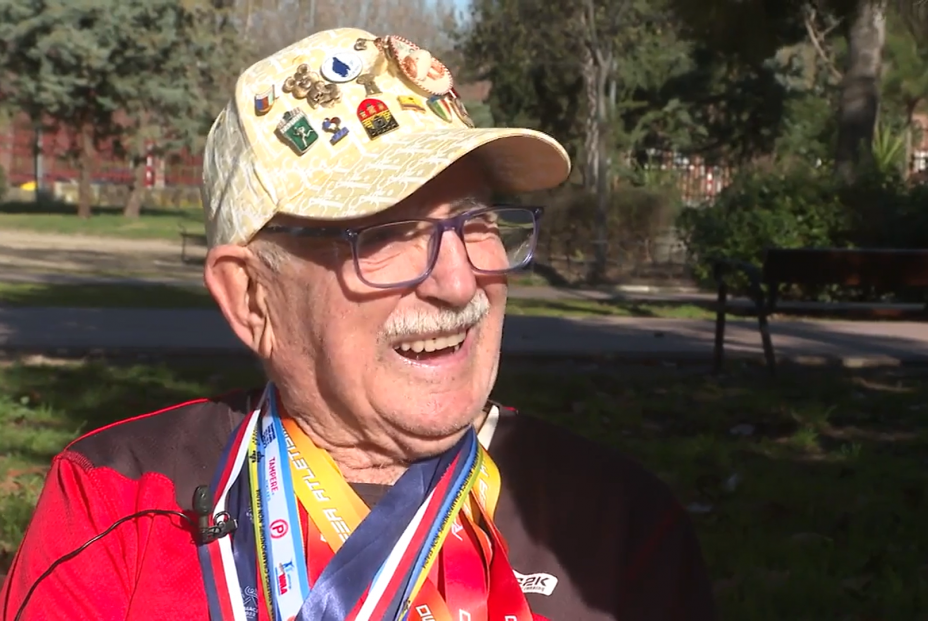 Paco González, atleta a los 87 y con metas por alcanzar. Paco González (Informativos Telecinco)