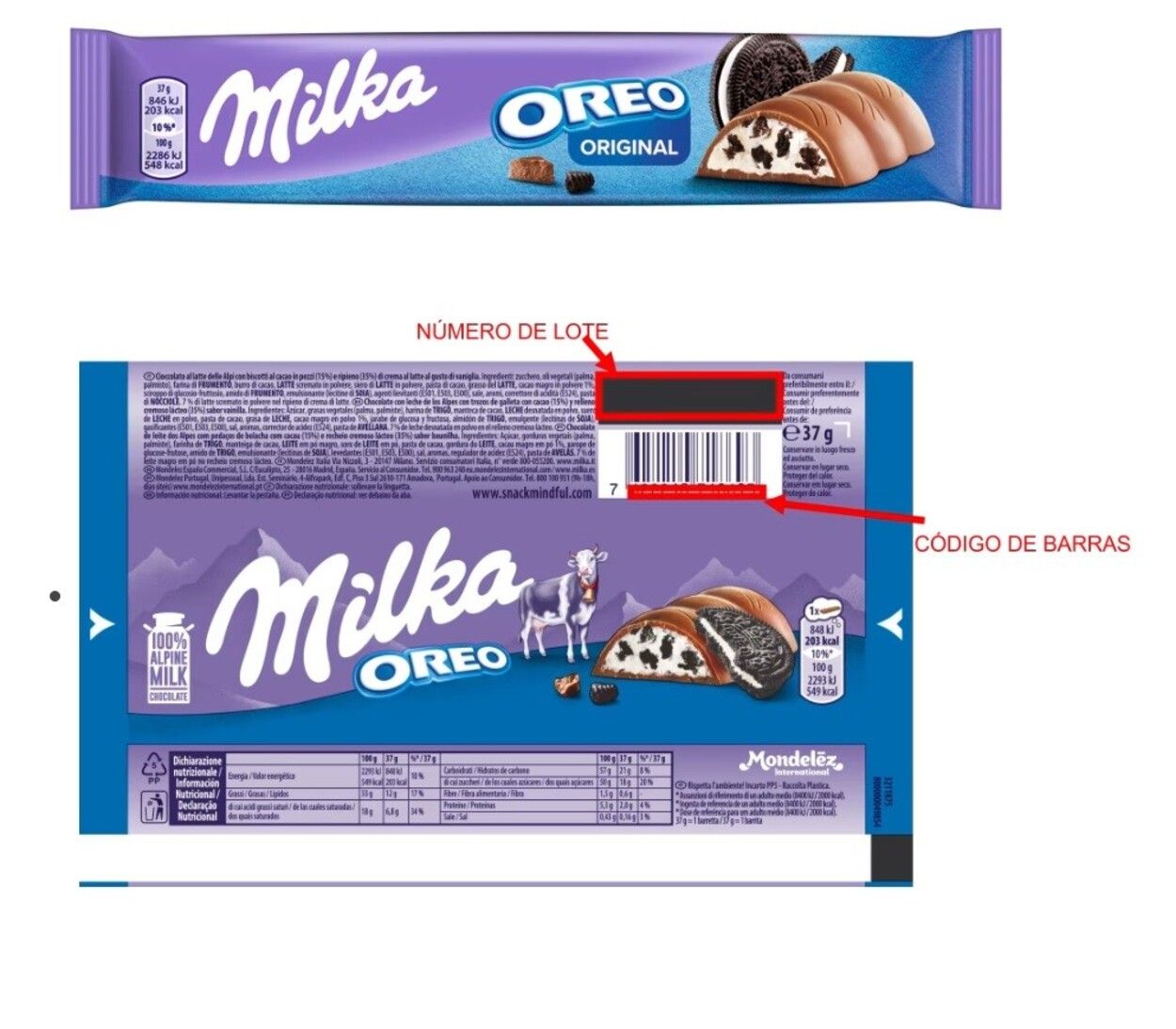 Alerta sanitaria por fragmentos de plástico en barritas de chocolate Milka