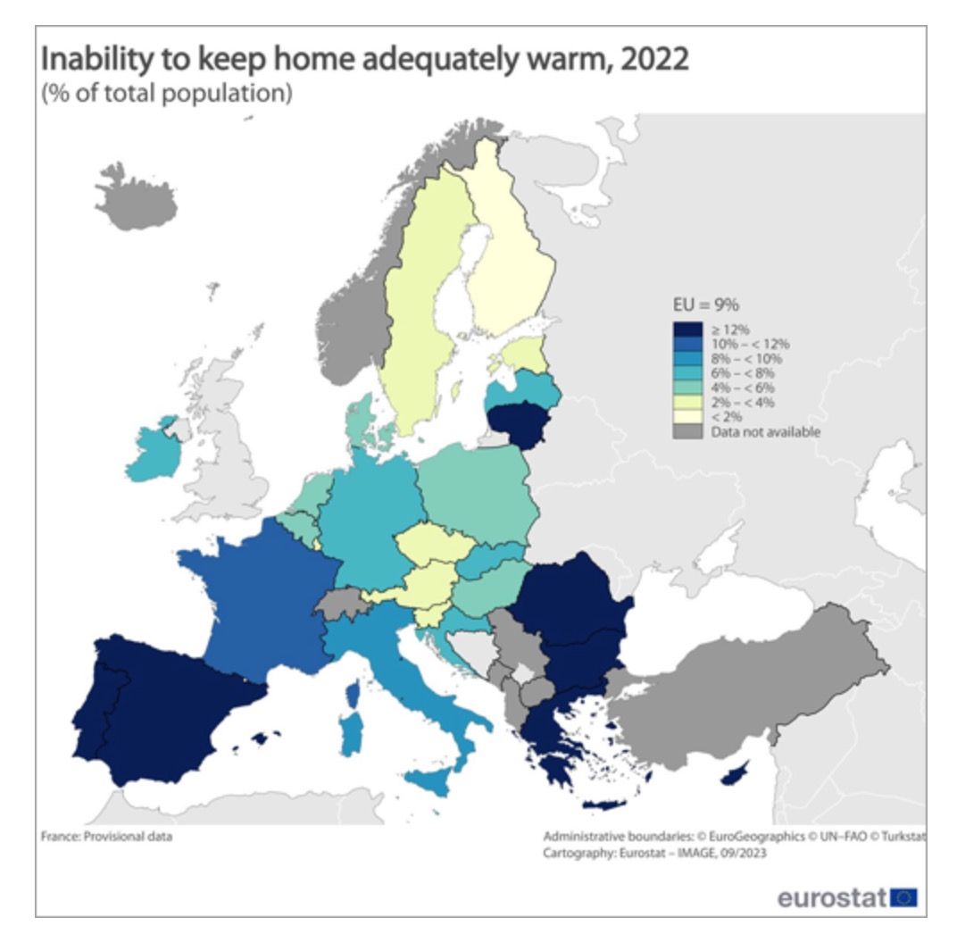 EUROSTAT pobreza energetica