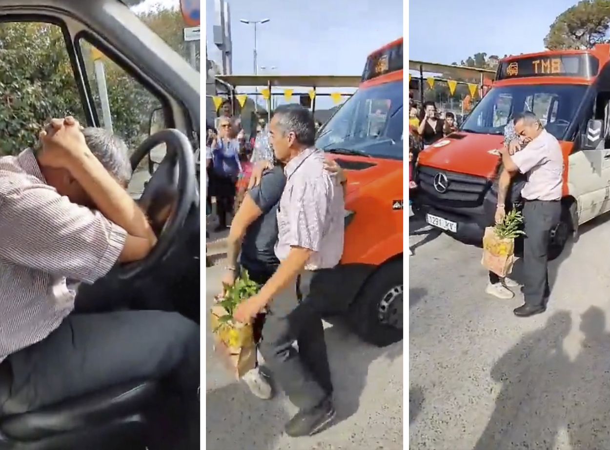 VÍDEO: La despedida sorpresa de todo un barrio a su conductor de autobús el día de su jubilación