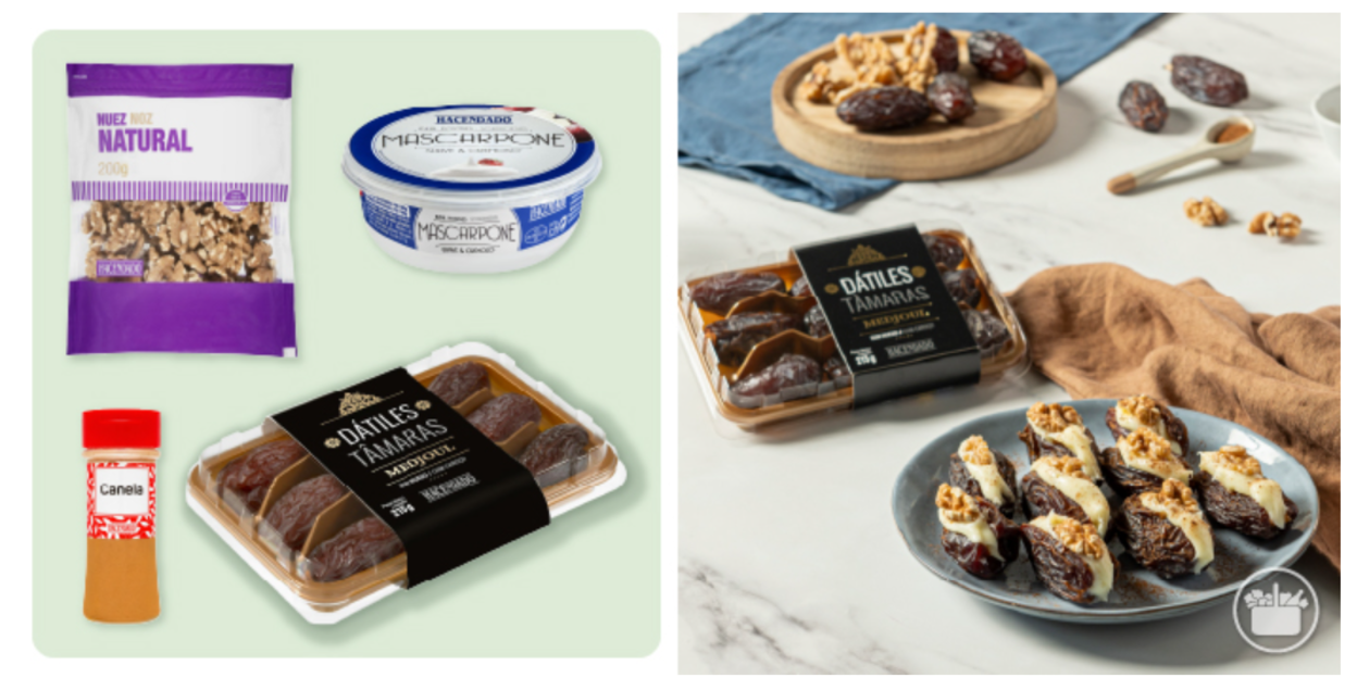 Las 6 recetas con dátiles que ha lanzado Mercadona: sus beneficios y usos versátiles (Mercadona) Las 6 recetas con dátiles que ha lanzado Mercadona: sus beneficios y usos versátiles (Mercadona)