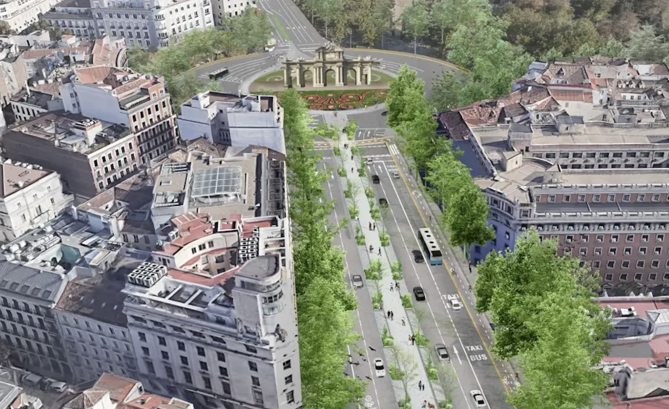 Así será el bulevar peatonal de Madrid que unirá Cibeles con la Puerta de Alcalá
