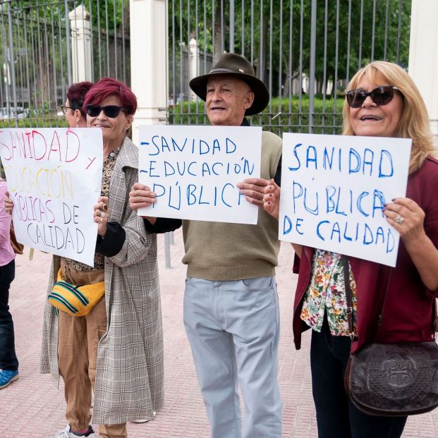 protesta pensionista por la sanidad publica