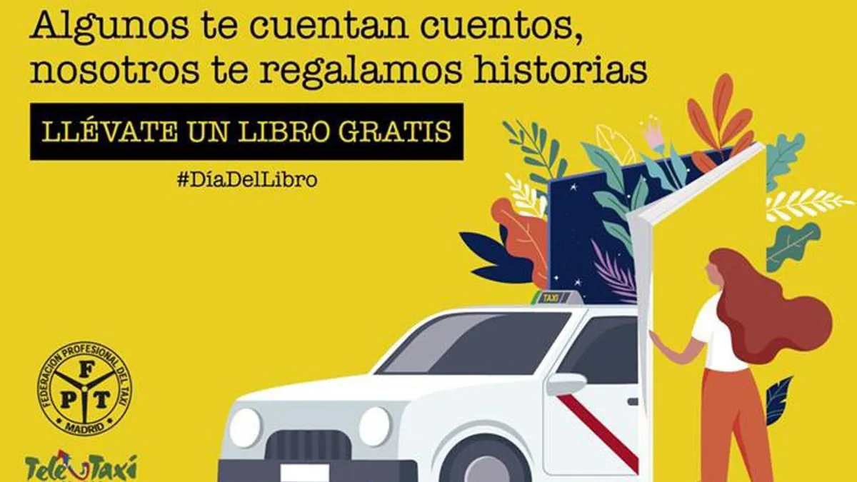 Día del Libro: Los taxis de Madrid regalarán libros a sus usuarios