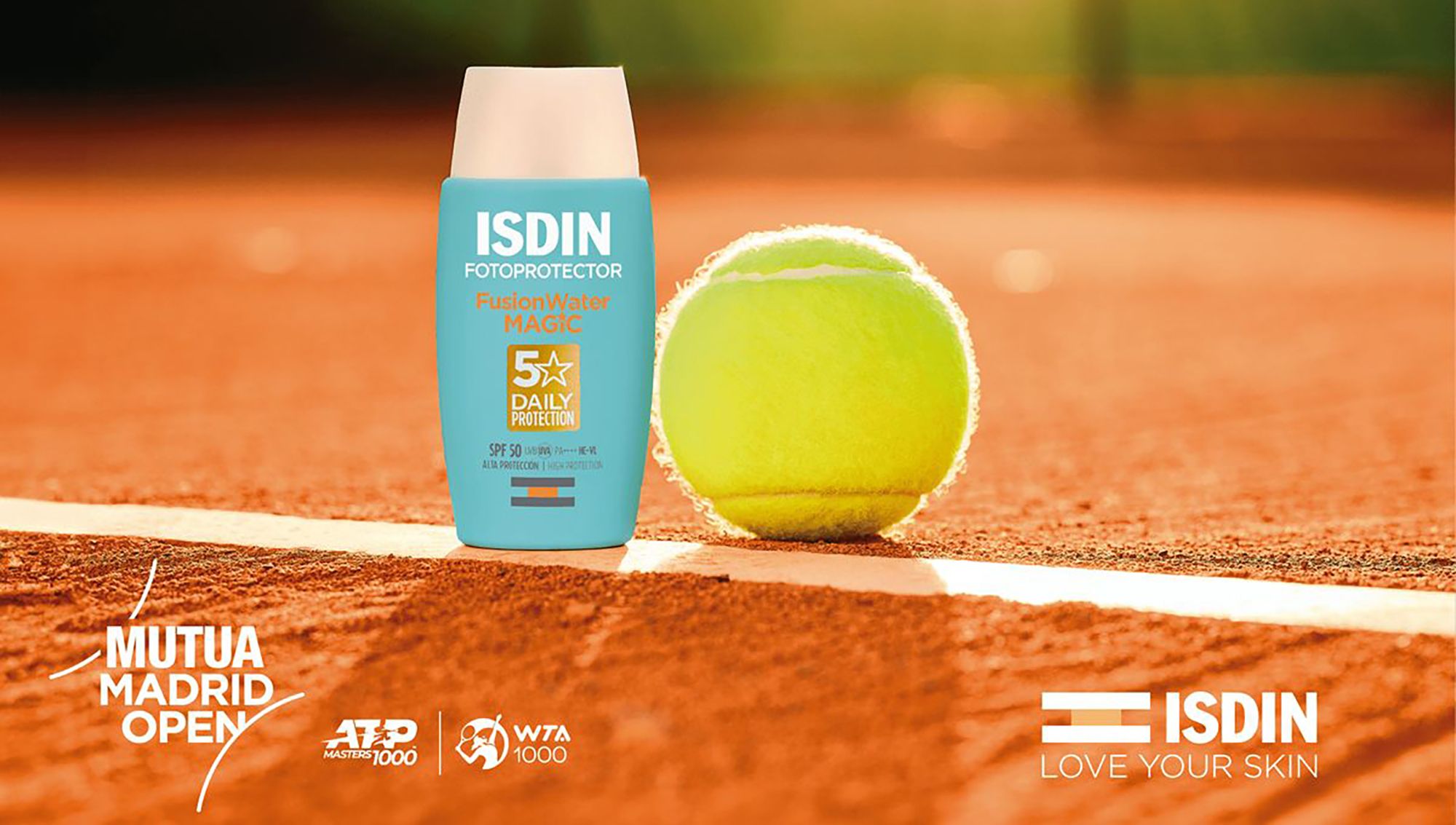 ISDIN fotoprotegerá a los tenistas del Mutua Madrid Open por séptimo año consecutivo