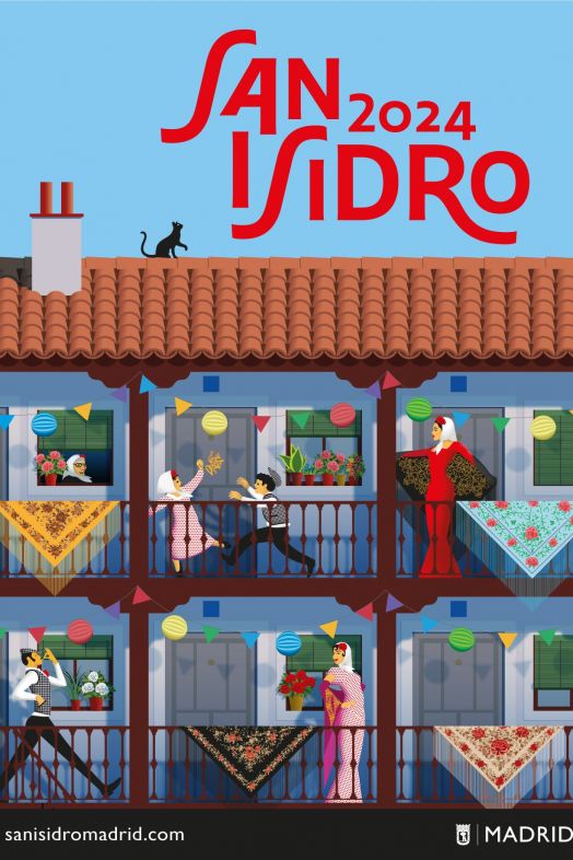 Las Fiestas de San Isidro 2024: la tradición popular castiza llega a la Pradera. Cartel San Isidro 2024. Ayuntamiento de Madrid. 