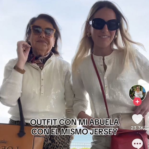 Se viraliza en TikTok la abuela con mejor gusto para vestir. Captura TikTok.