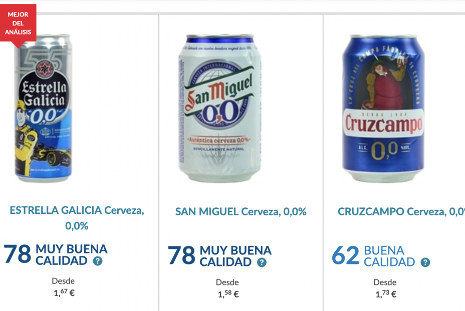 Cervezas 0,0%