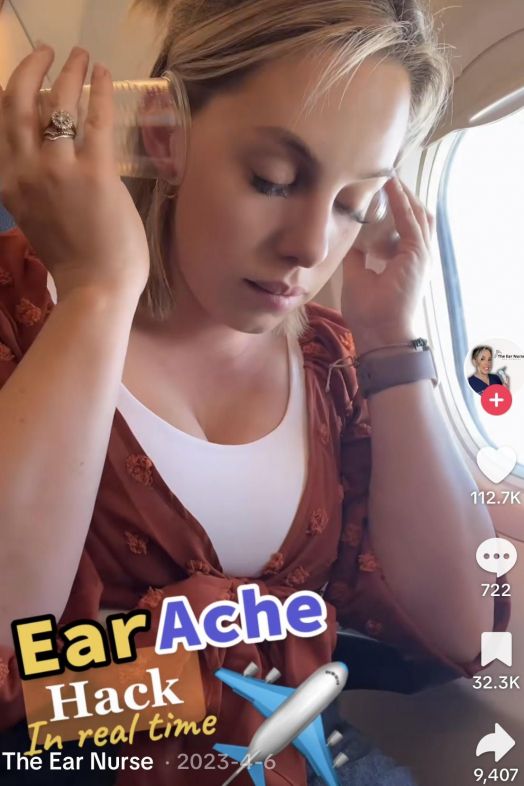 El truco infalible de TikTok para impedir que se taponen los oídos al viajar en avión. Captura Tiktok. El truco infalible de TikTok para impedir que se taponen los oídos al viajar en avión. Captura Tiktok.