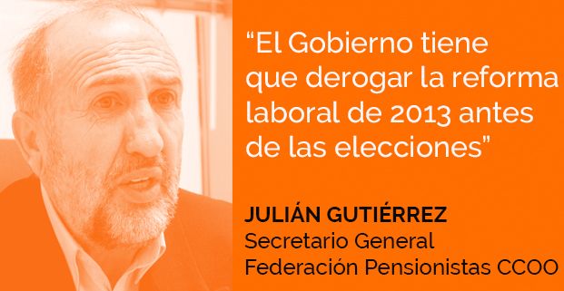 Julián Gutiérrez, secretario general Federación pensionistas CCOO