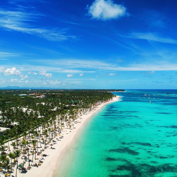 bigstock Aerial View Of Punta Cana Beac 282499438