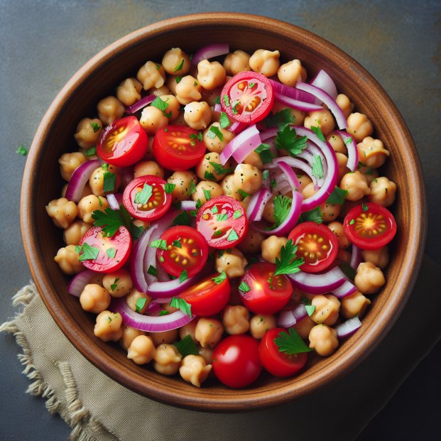 Ensalada de garbanzos y tomate Ensalada de garbanzos y tomate