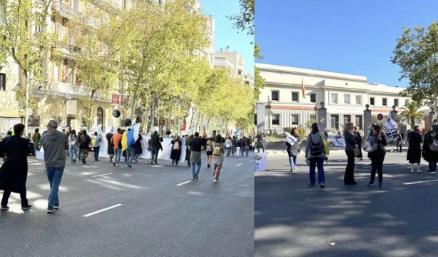 Cerca de 2.500 mutualistas se manifestaron hoy en Madrid por unas pensiones dignas