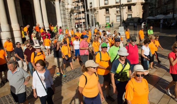 Celebración del Día de los Mayores con el inicio del programa de senderismo en Cartagena (Murcia). Fuente: Europa Press